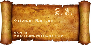 Reizman Mariann névjegykártya