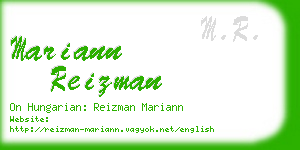 mariann reizman business card